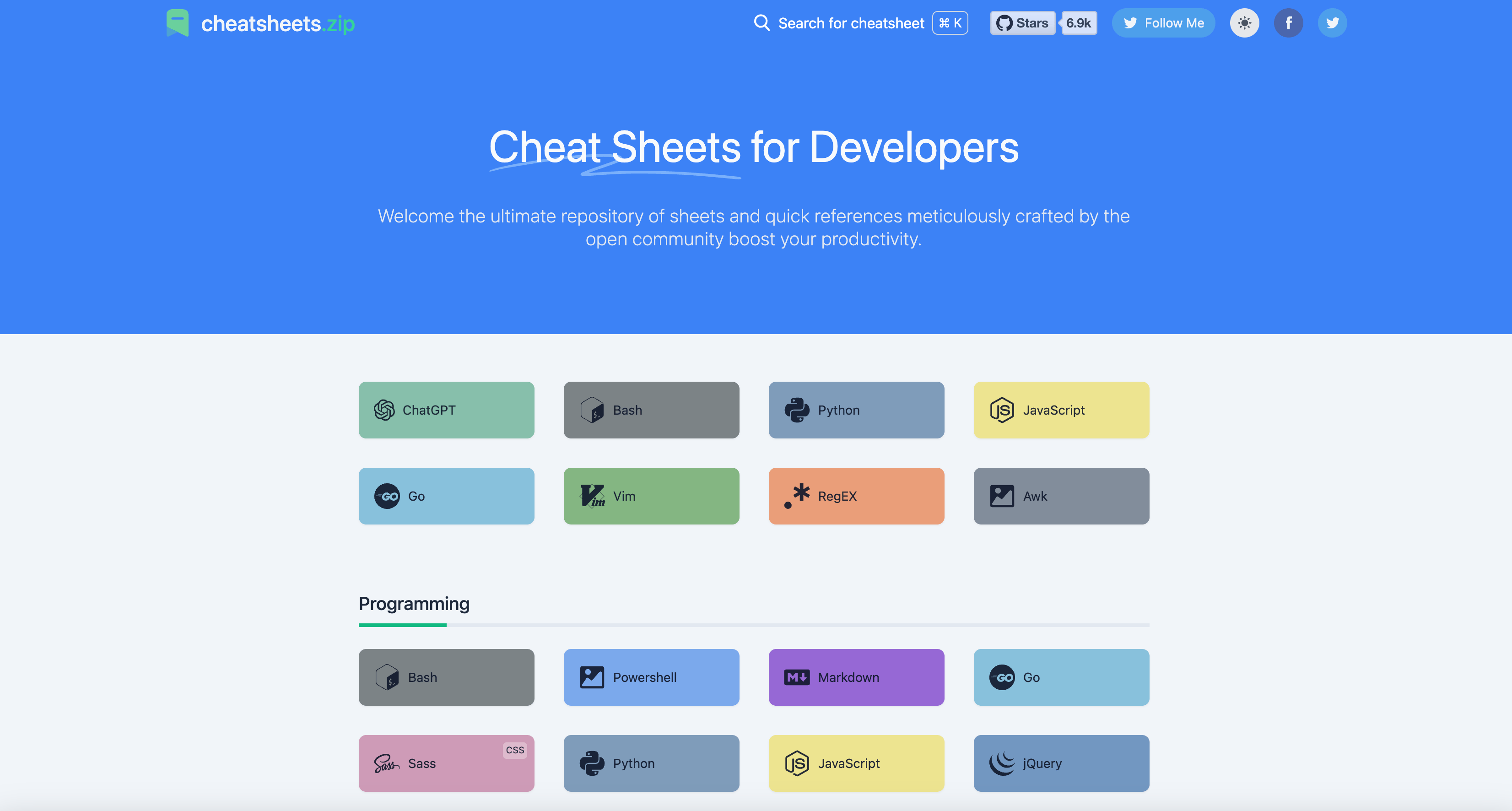 Cheat-Sheets-for-Developers